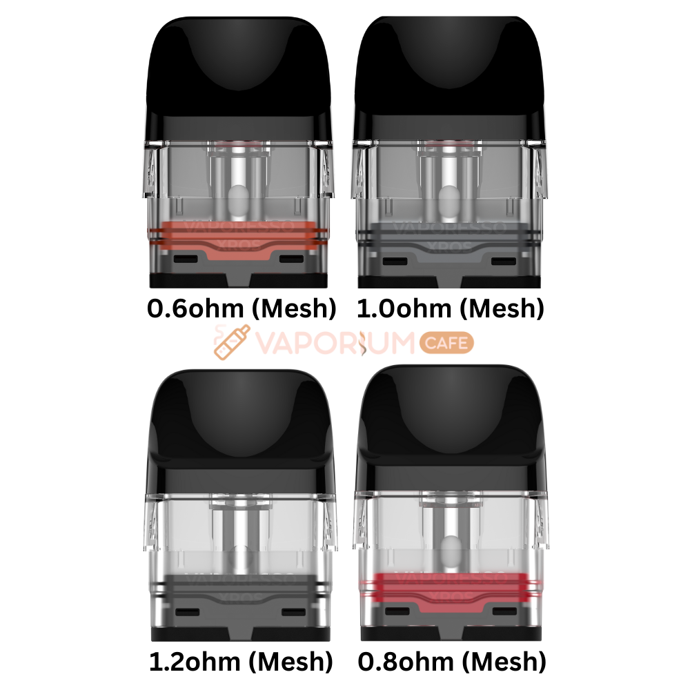 Vaporesso XROS Replacement Pods – Pack of 4 (Multiple Resistances)